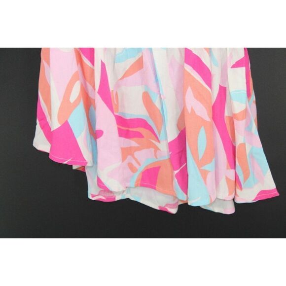 Andree By Unit Multicolor One Shoulder Ruffle Elastic Waist Peplum Hem Size S... - Picture 4 of 8